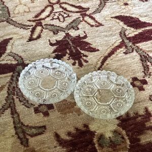 Vintage Italy Stamped Glass Coasters